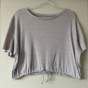 American Eagle Outfitters Gray Crop Top